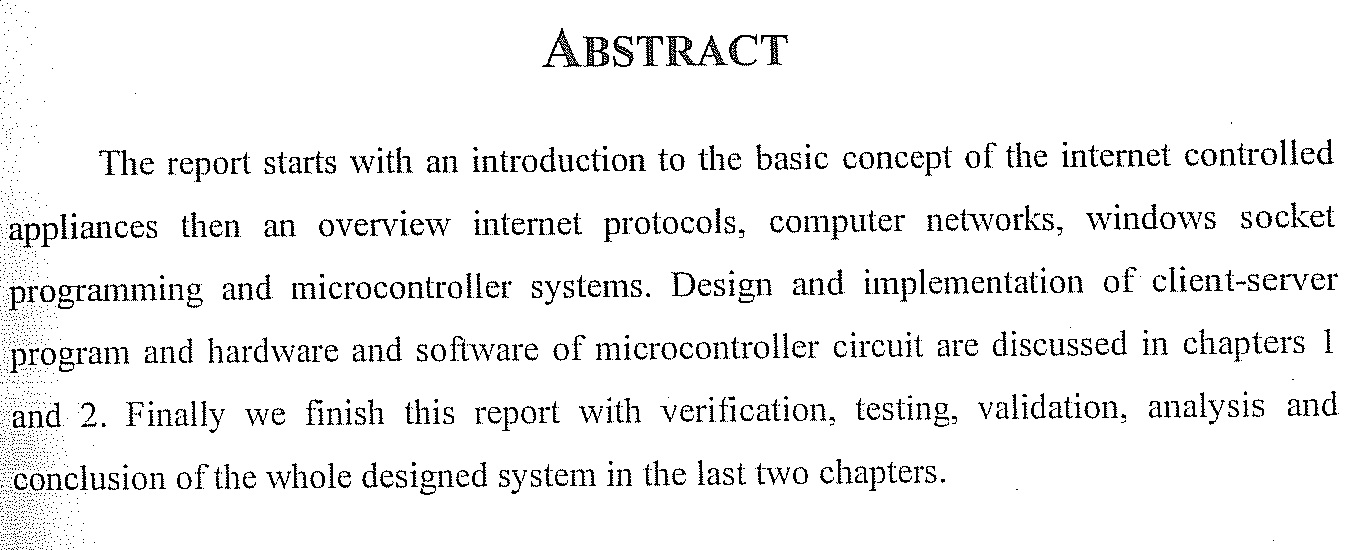 Computer Science Project Abstract Example / How To Write An Abstract